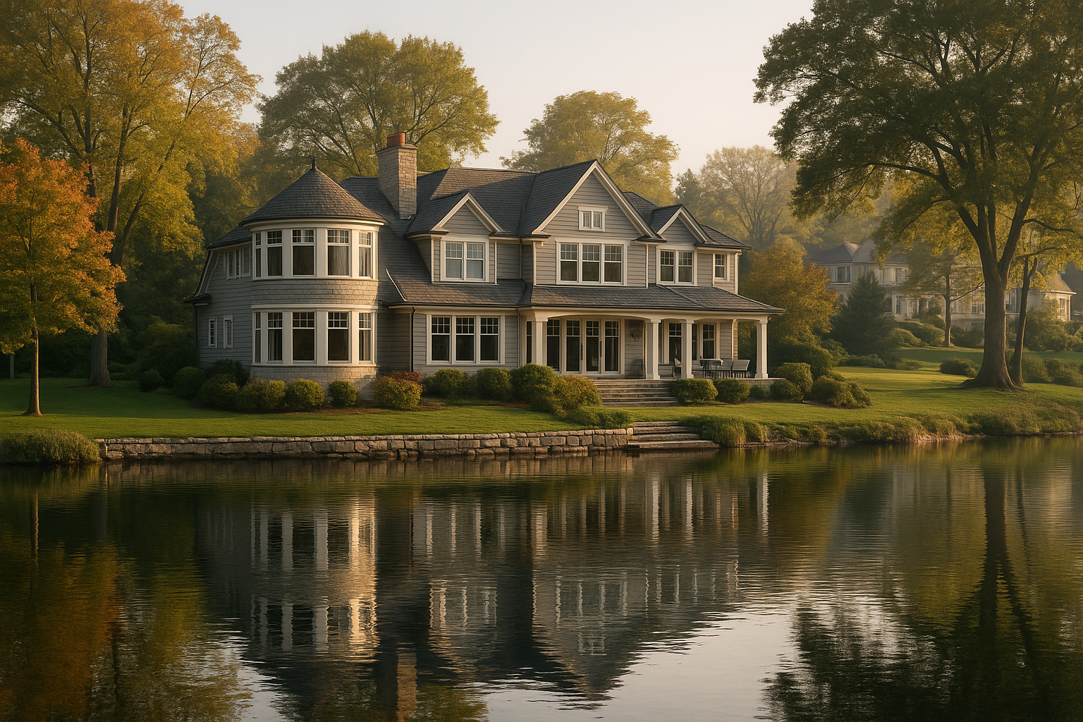 Grand Rapids residential neighborhood by the water